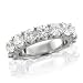 Certified 18k White Gold Round Brillant Cut Diamond Eternity Band Ring Size 6.5 (F-G, VS, 5.27 carat)