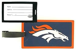 Denver Broncos Luggage Tag - NFL Football Fan Shop Sports Team Merchandise