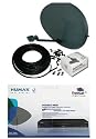 Humax Foxsat HD PVR 1TB Version with Dish, Quad LNB and 20m Twin coax cable complete DIY install Kit. Freesat self install has everything you need right down to the Cable clips. 20 metre of Twin coaxial WF65 HDR