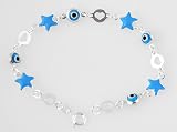 925 Silver Evil Eye Star Bracelet for Kids