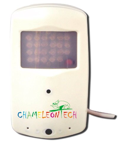 Überwachungskamera getarnt als Bewegungsmelder mit Infrarot und Nachtsicht (Minimum 8 Meter) durch 23 Infrarot LED- inklusive 5 Meter Spezial-Verlängerungkabel für den Netzanschluss -