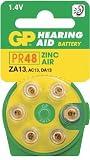 GP ZA13 Orange Hearing Aid Batteries (Card of 6) PR48 A13