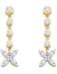 Real Diamond Earrings 0.77CTW DIAMOND FASHION EARRINGS Yellow-gold 10K