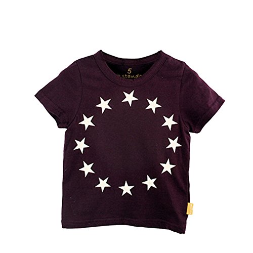 Weixinbuy Kid Boy's Cotton Star Top Toddler Short Sleeve Pullover T-Shirt