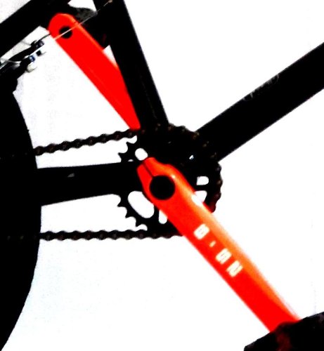 YAKUZA 25 / 9 MICRO DRIVE BMX, BLACK WITH NEON ORANGE