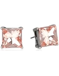 Kenneth Cole New York "Shell Brilliance" Crystal Square Stud Earrings