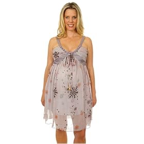 Lauren Kiyomi Snowflake Chiffon Maternity Dress