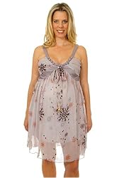 Women's Lauren Kiyomi Snowflake Chiffon Dress (Maternity) - More Colors Available