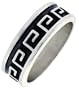 1/4" (7 mm) Sterling Silver Hand Made Greek Key Ring size 11