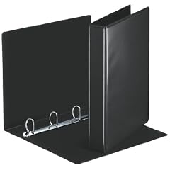 Leitz 49717 Ringbuch Pr�sentation, mit Taschen, A4, PP, 4 Ringe, 30 mm, schwarz