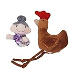 【ノーブランド品】知育玩具　指人形　グローブ　手袋人形　動物 女性 彼女 鶏 6本 指のセット おとぎ話 子供 学習センター