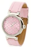 Golddigga Stone Set Watch Oversize Round Pink