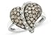 1 Carat Chocolate and White Diamond 14K White Gold Ring