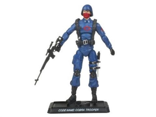 Childrens Toyshop  Toys : Cobra Trooper (Red logo) - GI Joe 25th Anniversary Action Figure (Cartoon Logo)