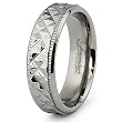 6.5mm Diamond Cut Titanium Ring (Sizes 7-12)