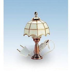 Accessoires pour maison de poup�es - Eclairage : Lampe de chevet Tiffany