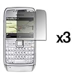 3-Pack of Premium Reusable LCD Screen Protectors for Nokia E71 and E71X
