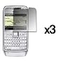 3 Pack of Premium Reusable LCD Screen Protectors for Nokia E71, E71X