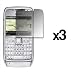 EMPIRE 3 Pack of Reusable LCD Screen Protectors for Nokia E71, E71X [EMPIRE Packaging]