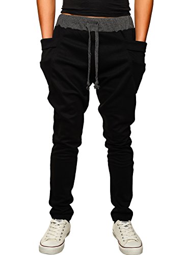 Hemoon mens jogging pants tracksuit bottoms training ru…