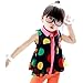 Urparcel Girls Chiffon Tops Sleeveless T-shirt Colorful Polka Dot Lapel 2-7Y