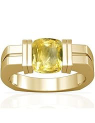 18K Yellow Gold Cushion Cut Yellow Sapphire Solitaire Ring