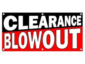 Amazon.com : Clearance Blowout Sale - Store Retail Business Sign Banner
