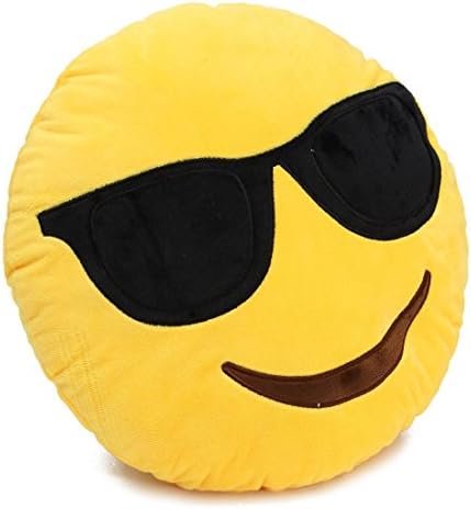 Sunglasses Thick Plush Pillow Round Cushion Pillow Stuffed Great for Watching TV and Videos or Reading a Book