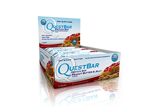 Quest Nutrition QuestBar Protein Bar Peanut Butter and Jelly -- 12 Bars Quest Nutrition QuestBar Protein Bar Peanut Butter and Jelly -- 12 Bars