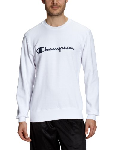 Champion Herren Sweatshirt Rundhalsausschnitt, wei, S, 204077-1776