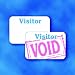 C-Line Time's Up!(R) Self-Expiring Visitor Security Badges, 3 x 2 Inches, White/Blue/Red, 100 per Box (97005)