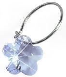Nickel Free Swarovski Flower Dangle, Aquamarine
