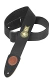 Levy's Leathers MSSC8CP-BLK Cotton Guitar Strap with Chevron Patch,Black