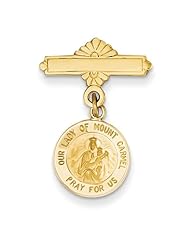 14k Our Lady of Mount Carmel Medal Pin