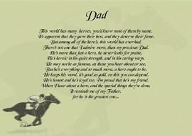 Dad The world Has Many Heroes Personalised Poem Gift Print