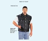 Men's Vest - Denim Style Vest with Buffalo Nickel Snaps