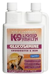 Liquid Health K-9 Glucosamine with OptiMSM, Hip and Joint Formula, 32-Ounce Unit