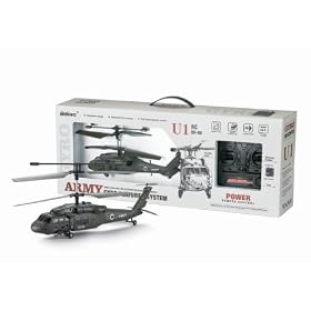 2011 U1 Black Hawk 3 Channel RC Helicopter With Bulit in Gyro-AmyGreen from Helicopter Gyros