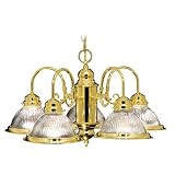 Chandelier in Polished Brass