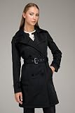 CNC Satin Finish Black Trench Coat