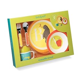 Crocodile Creek's Nature World, Time 2 Eat Children's Melamine Dinnerware Set, dishes, by Crocolile Creek