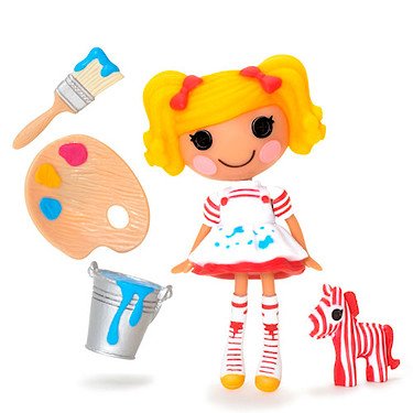 Lalaloopsy 3 Inch Mini Figure with Accessories Spot Splatter Splash Lalaloopsy 3 Inch Mini Figure with Accessories Spot Splatter Splash