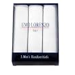 Men's Cotton Handkerchief 3 Pack by Umo Lorenzo in White
