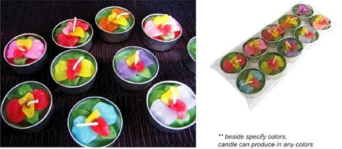 SPA PARTY SUPPLIES,Relaxed Aroma Candle Orchid(a) Flower in Tealight with Aluminium Grommet Holder (1Pack , 10Pcs)
