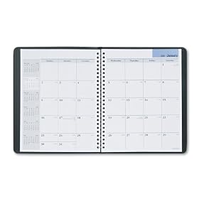 At-A-Glance Dayminder Monthly Planner, Unruled, 1 Mo. Spread, 6-7 8 X 8-3 4, Black... by Memo Books