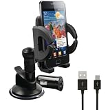 ILUV ICC796BLK WINDSHIELD MOUNT KIT & MICRO USB CABLE FOR SMARTPHONES-ILVICC796B