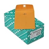Quality Park Clasp Envelopes, 5 x 7.5 - Inch, Brown Kraft, Box of 100 (37835)
