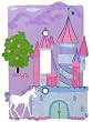 CASTLE unicorn fairy Princess SWITCHPLATE COVER teen tween girl bedroom bathroom single toggle switch plate home decor lavendar pink & purple