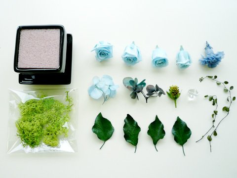 自分で作ってみる！水〔sui〕のフラワー風水 アレンジキット 【福を呼び込むフラワー風水 Florist S.F.D】 -プリザーブドフラワー　贈物やご自宅のインテリアにどうぞ