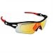 poshei P03 Polarized Sunglasses with 5 Set Lenses for Biking Fishing Driving